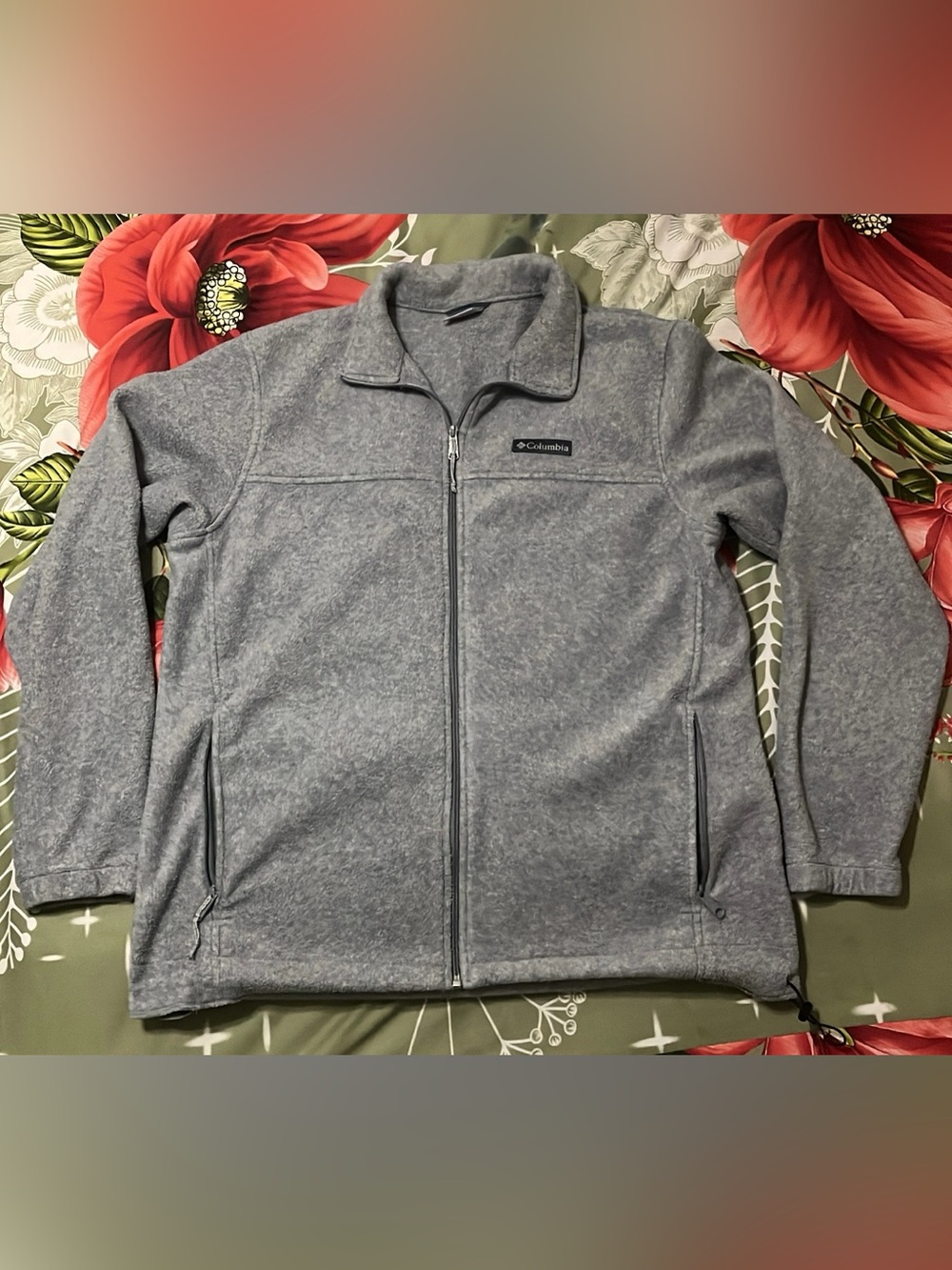 Columbia Men’s Steens Mountain Full-Zip Fleece Jacket Size L Gray Pre-Owned Like